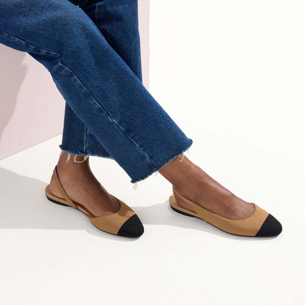 Rothy's The Almond Slingback - Tawny Captoe Size 8.5 - Picture 2 of 4